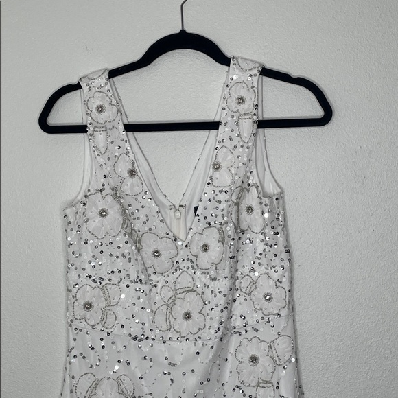 Adriana Papell Bead & Sequin Tulle Cocktail Dress - Picture 5 of 12